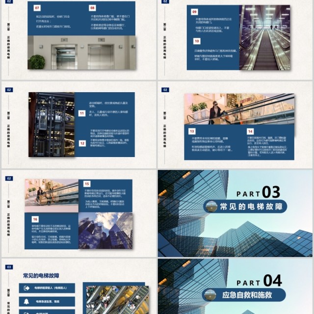 商务电梯安全知识培训课件PPT模板