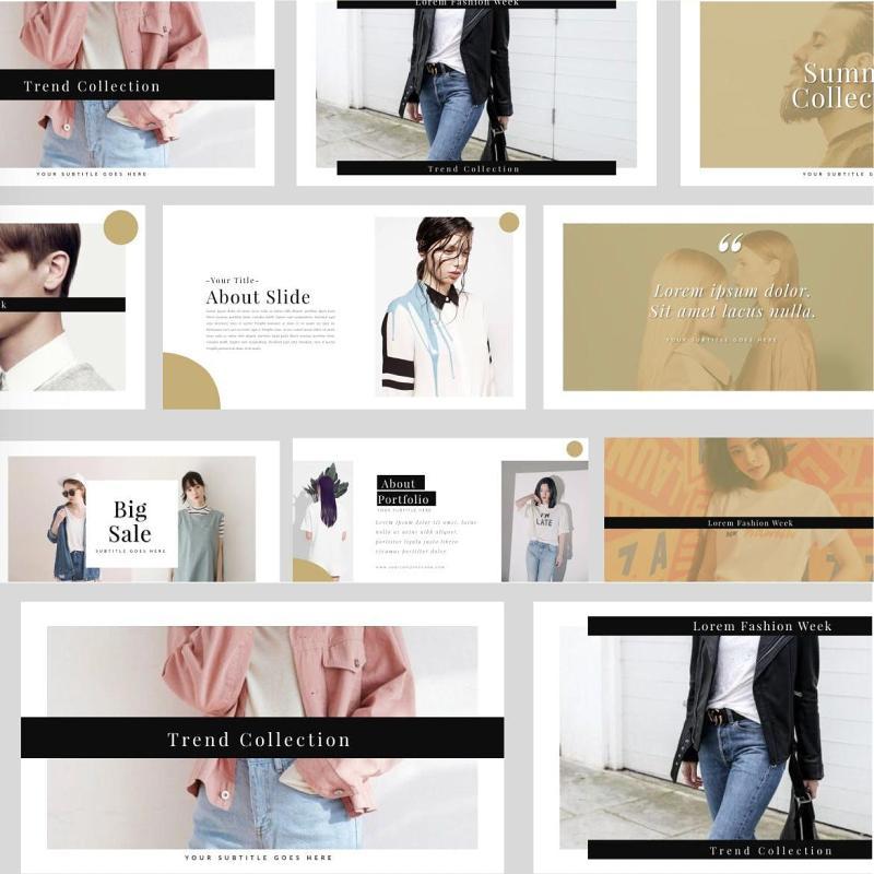 简约时尚PPT版式设计模板Gixa - Powerpoint