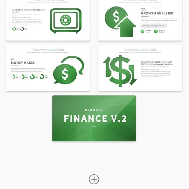 11套色系金融理财财务V.2PPT信息图表幻灯片Finance V.2 - PowerPoint Infographics Slides