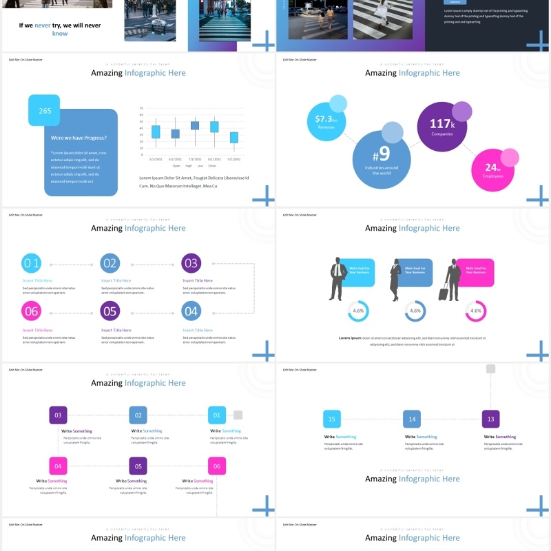 渐变商务工作汇报总结计划PPT国外模板Modernize - Powerpoint Template