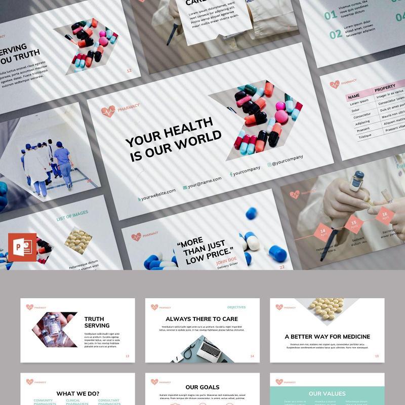 药房药店PPT版式模板Pharmacy PowerPoint Presentation Template