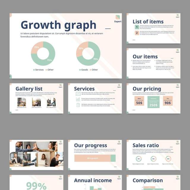 蓝色商业培训PPT模板不含照片Business Advisor PowerPoint Presentation Template