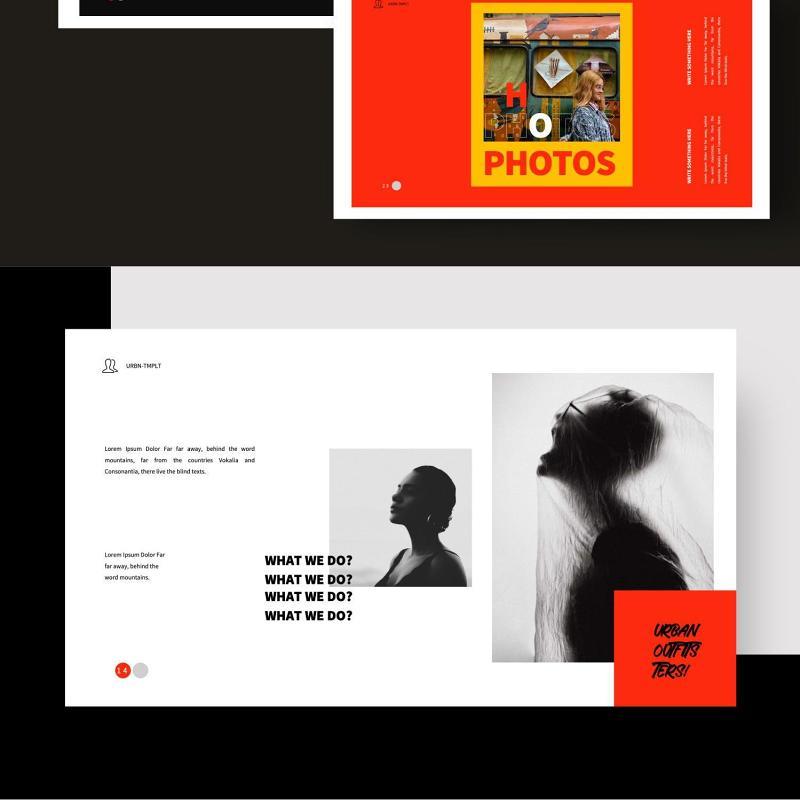 创意创新商业广告公司设计PPT模板不含照片Hypester urban design creative powerpoint