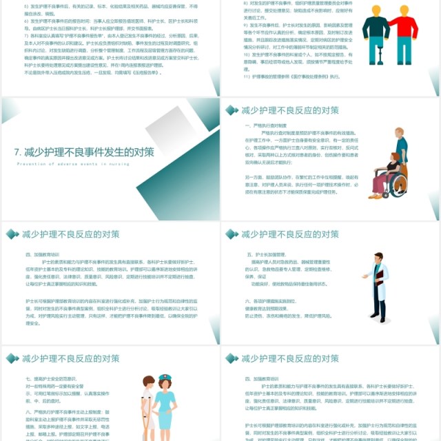 简约护理不良事件防范分析医用PPT模板 简约护理不良事件防范分析医用PPT模板