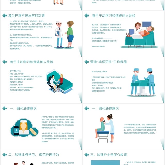 简约护理不良事件防范分析医用PPT模板 简约护理不良事件防范分析医用PPT模板