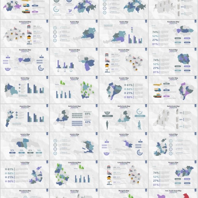 世界地图PPT模板信息可视化素材Map Presentation 世界地图PPT模板信息可视化素材Map Presentation