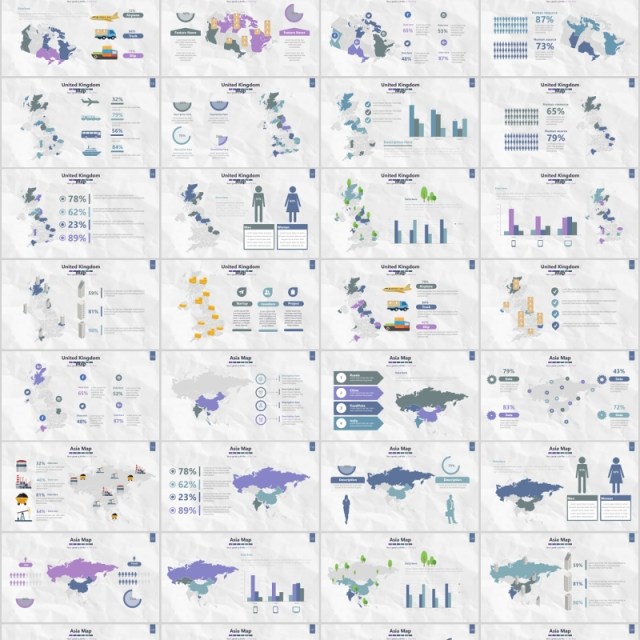 世界地图PPT模板信息可视化素材Map Presentation 世界地图PPT模板信息可视化素材Map Presentation