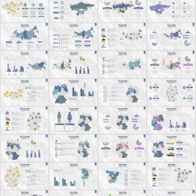世界地图PPT模板信息可视化素材Map Presentation 世界地图PPT模板信息可视化素材Map Presentation