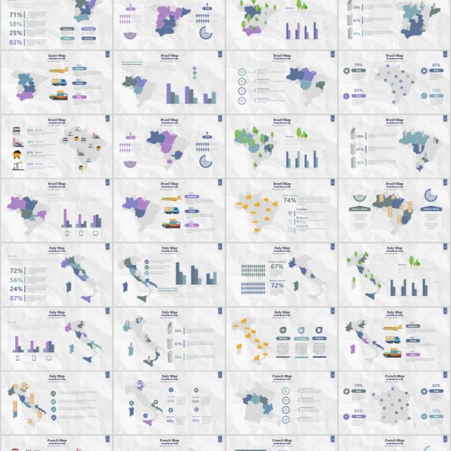世界地图PPT模板信息可视化素材Map Presentation 世界地图PPT模板信息可视化素材Map Presentation