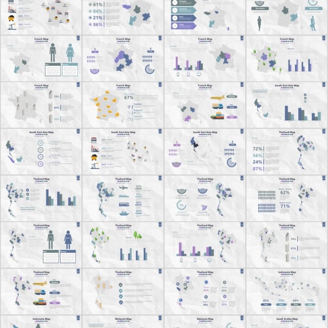 世界地图PPT模板信息可视化素材Map Presentation 世界地图PPT模板信息可视化素材Map Presentation