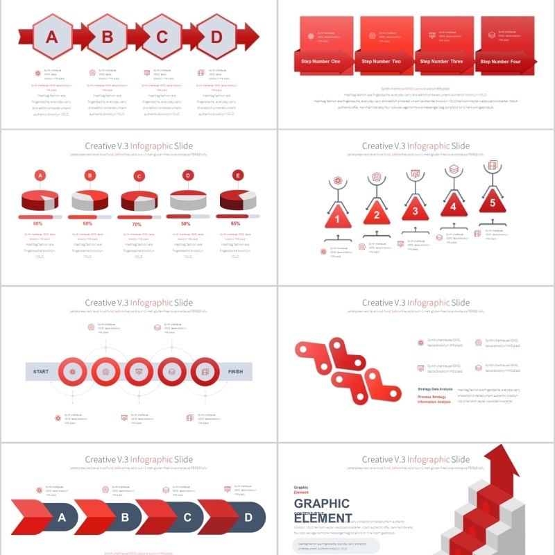 创意PPT信息图表幻灯片元素Creative V.3 PowerPoint Infographics Slides 创意PPT信息图表幻灯片元素Creative V.3 PowerPoint Infographics Slides