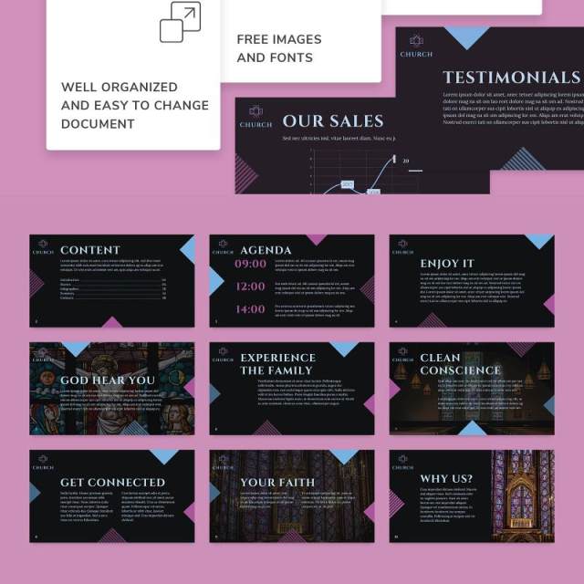 黑色教堂教会PPT模板不含照片Church PowerPoint Presentation Template 黑色教堂教会PPT模板不含照片Church PowerPoint Presentation Template