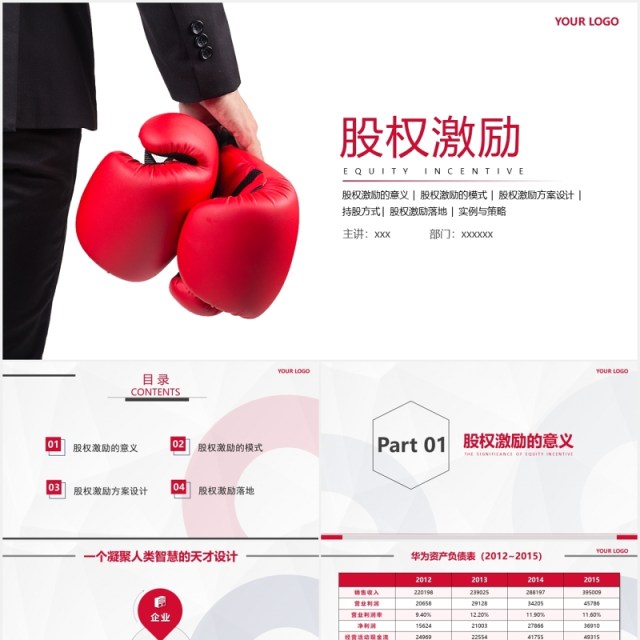 简约企业股权激励设计方案PPT模板 简约企业股权激励设计方案PPT模板