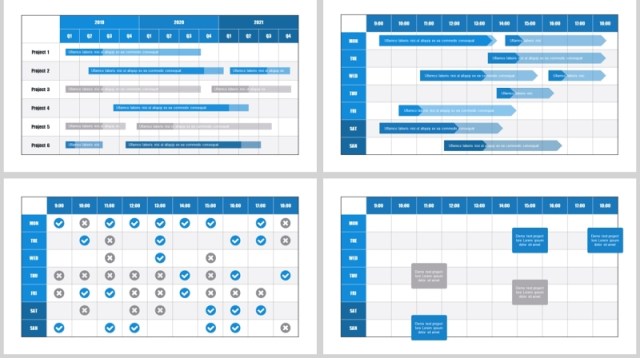 甘特图PPT信息图表模板gantt chart powerpoint template