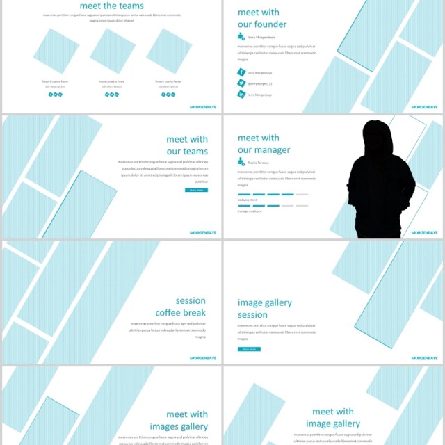 蓝色简约公司个人介绍PPT模板morgenbaye powerpoint template 蓝色简约公司个人介绍PPT模板morgenbaye powerpoint template