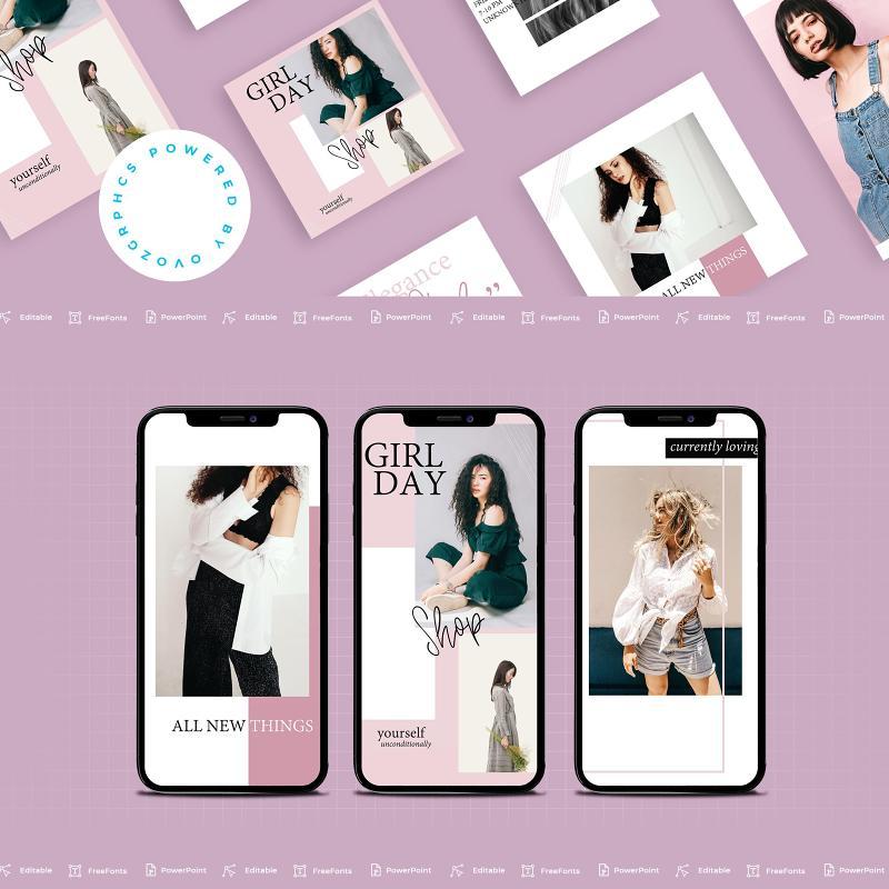 欧美风简洁手机竖版社交媒体PPT模板Social Media PowerPoint Template