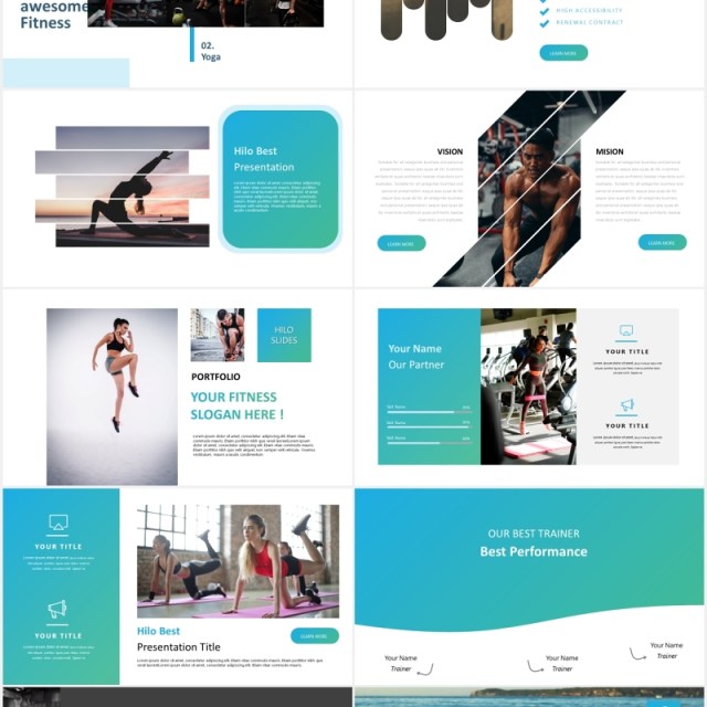 蓝色运动健身锻炼国外PPT模板powerpoint template 蓝色运动健身锻炼国外PPT模板powerpoint template