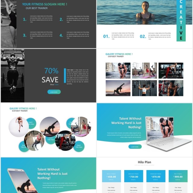 蓝色运动健身锻炼国外PPT模板powerpoint template 蓝色运动健身锻炼国外PPT模板powerpoint template