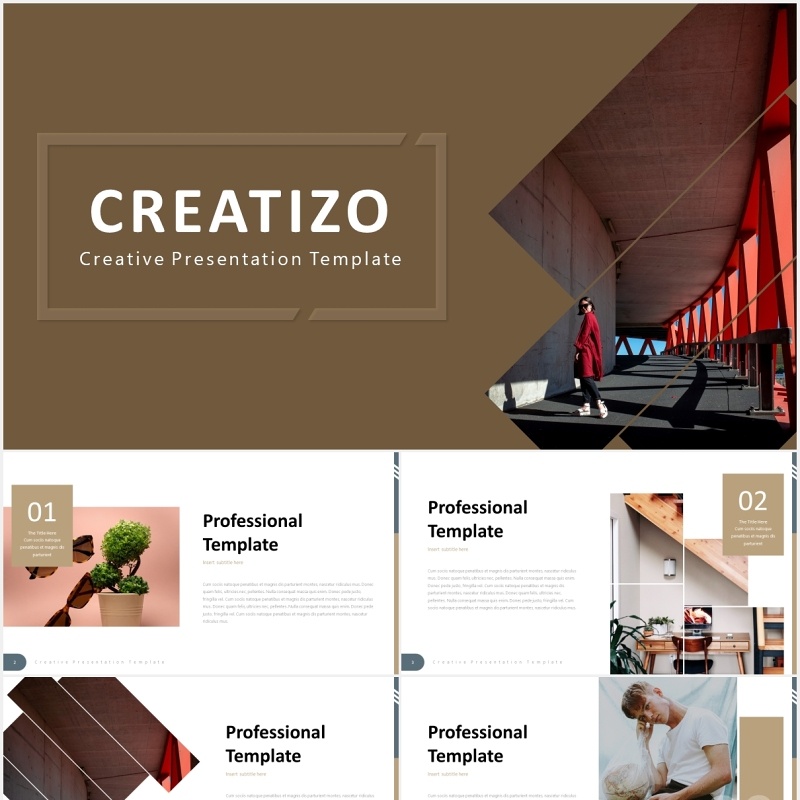 国外时尚简约PPT模板creatizo powerpoint template