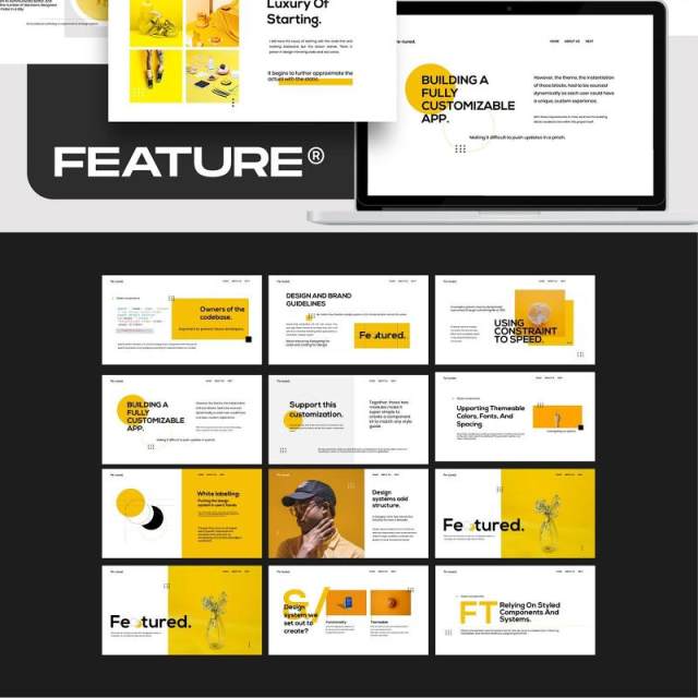 独特创意商业简报指南PPT模板不含照片Feature Brand Guidline Business Powerpoint 独特创意商业简报指南PPT模板不含照片Feature Brand Guidline Business Powerpoint