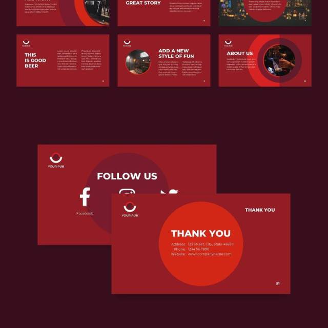 项目产品发布会宣传介绍PPT模板不含照片Pub PowerPoint Presentation Template