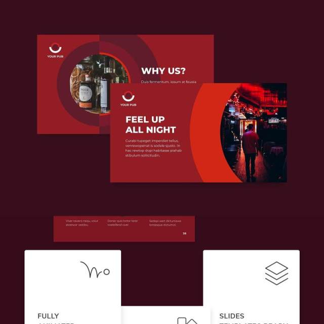 项目产品发布会宣传介绍PPT模板不含照片Pub PowerPoint Presentation Template