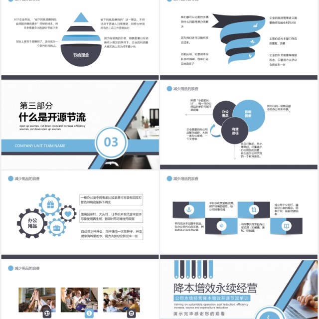 公司降本增效开源节流培训成本课件PPT模板