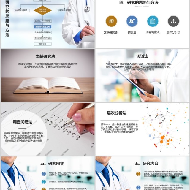 医务人员绩效考核开题报告PPT模板