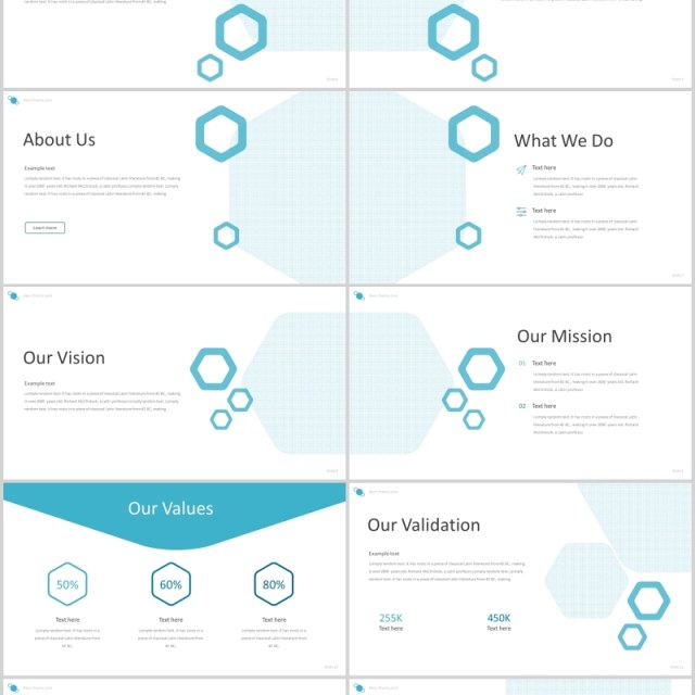 蓝色公司产品介绍PPT模板rein powerpoint template