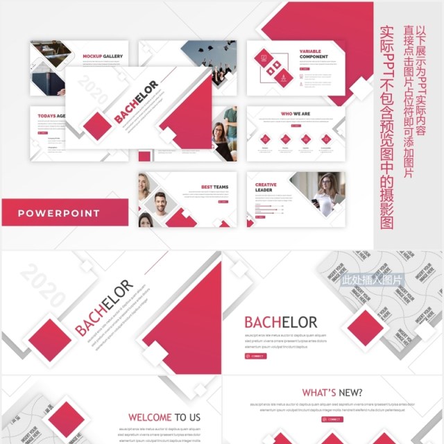 学术报告教育课件PPT图片排版设计模板Bachelor - Education PowerPoint Template