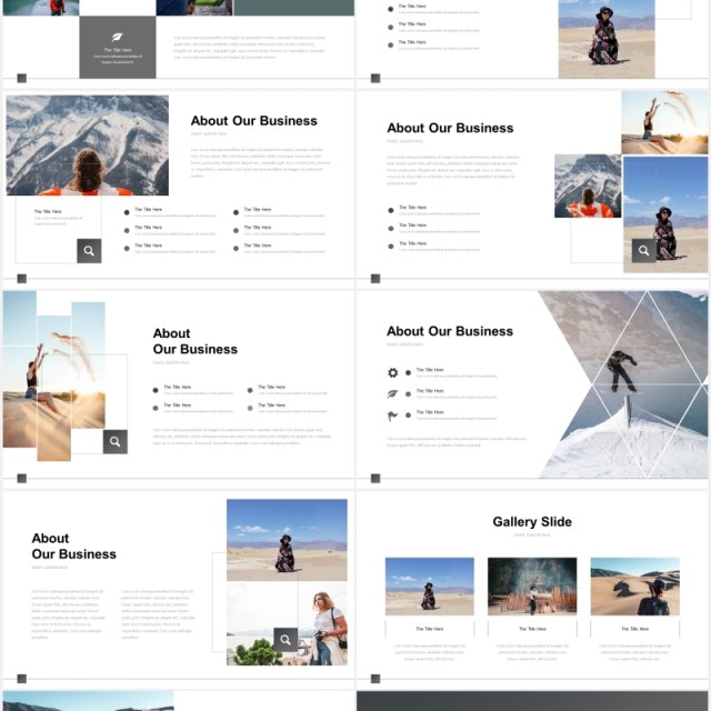 户外旅游摄影宣传展示PPT模板ertica powerpoint template