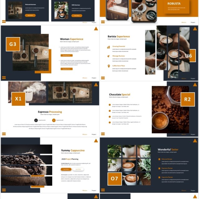 国外咖啡豆宣传介绍PPT模板Robusto Powerpoint Template 国外咖啡豆宣传介绍PPT模板Robusto Powerpoint Template