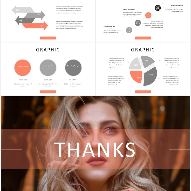 简约国外图片排版PPT图表模板Moca - Powerpoint Template