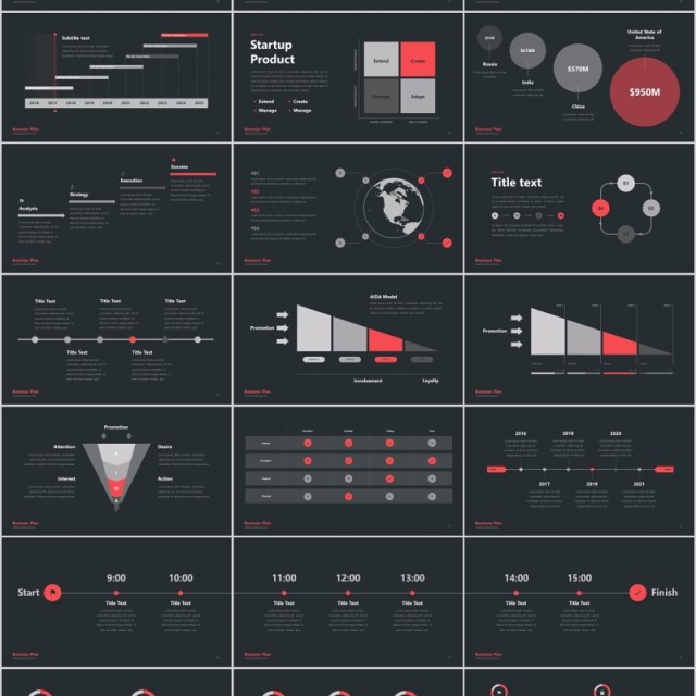 多用途商业计划PPT模板信息图表可视化素材business plan multipurpose powerpoint template