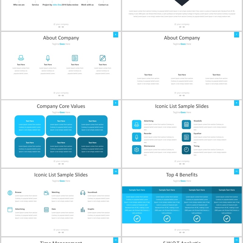 蓝色简洁公司团队介绍个人简介PPT模板maxpro powerpoint template