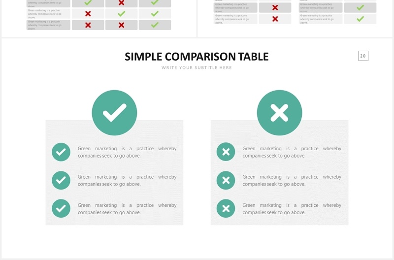 对比关系比较数据信息图表PPT素材Comparison Slides Powerpiont Template