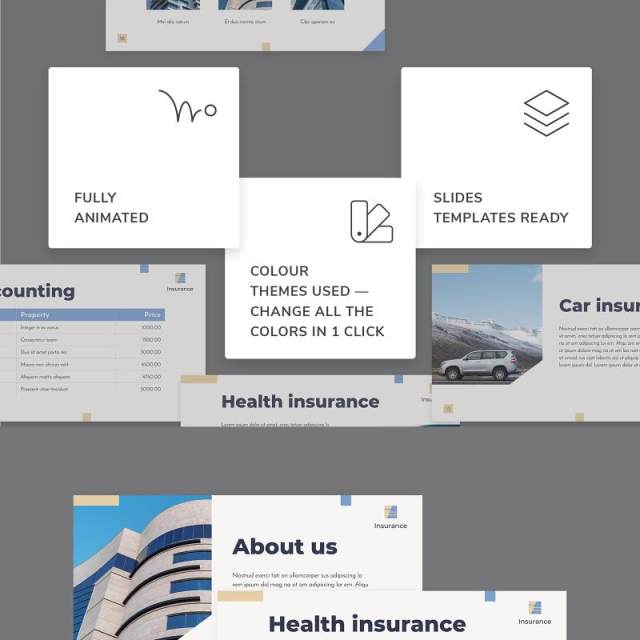 保险代理公司PPT版式模板Insurance Agency PowerPoint Presentation Template