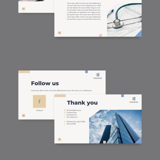 保险代理公司PPT版式模板Insurance Agency PowerPoint Presentation Template