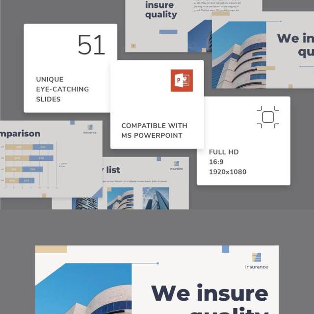 保险代理公司PPT版式模板Insurance Agency PowerPoint Presentation Template