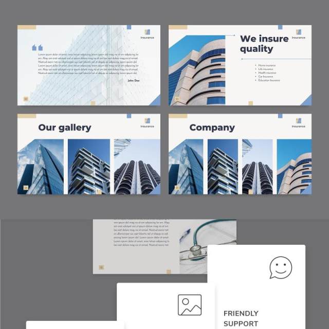 保险代理公司PPT版式模板Insurance Agency PowerPoint Presentation Template