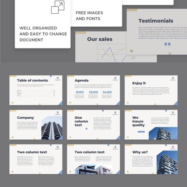 保险代理公司PPT版式模板Insurance Agency PowerPoint Presentation Template