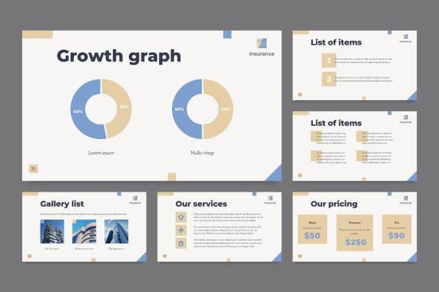 保险代理公司PPT版式模板Insurance Agency PowerPoint Presentation Template