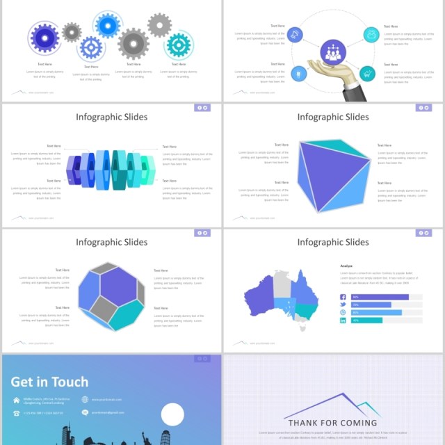 公司产品数据分析PPT信息图表模板everest powerpoint template