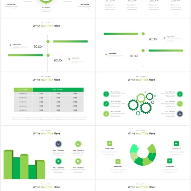 国外实用图表PPT模板Enrichie Powerpoint Template