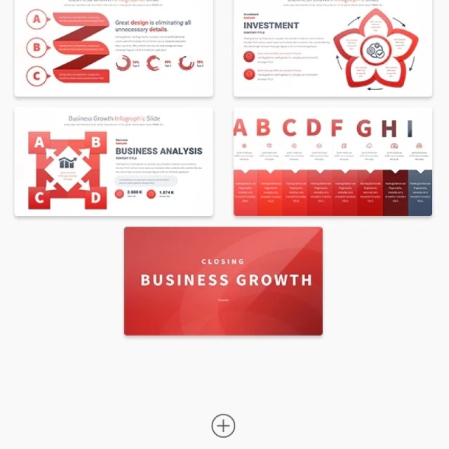 11套色系商业业务增长PPT信息图表幻灯片演示Business Growth - PowerPoint Infographics Slides