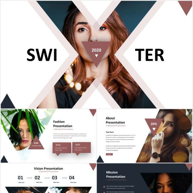 多色系几何图形图片排版国外PPT模板Switer - Powerpoint Template 多色系几何图形图片排版国外PPT模板Switer - Powerpoint Template
