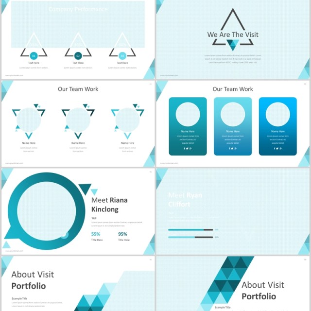 蓝色商务PPT版式设计模板Visit 2 - Powerpoint Template 蓝色商务PPT版式设计模板Visit 2 - Powerpoint Template