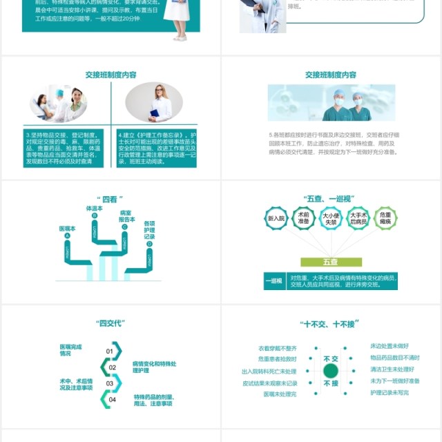 护理交接班制度培训医院护士PPT模板