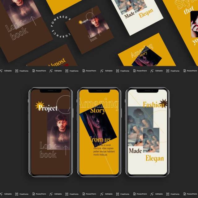 简约手机移动端竖版社交媒体杂志PPT版式模板Social Media PowerPoint Template 简约手机移动端竖版社交媒体杂志PPT版式模板Social Media PowerPoint Template