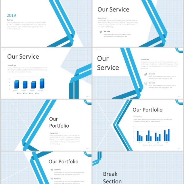 蓝色公司团队介绍个人简介PPT模板roof powerpoint template